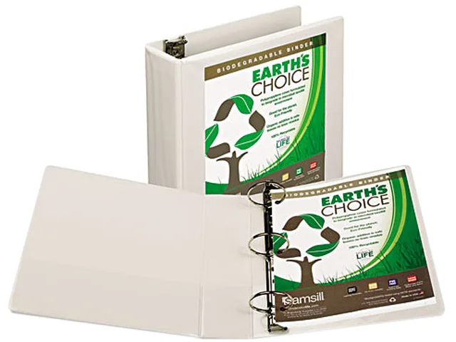 Samsill Samsill 18987 Earth's Choice 3" Binder White/Red 575 sheets — product photo