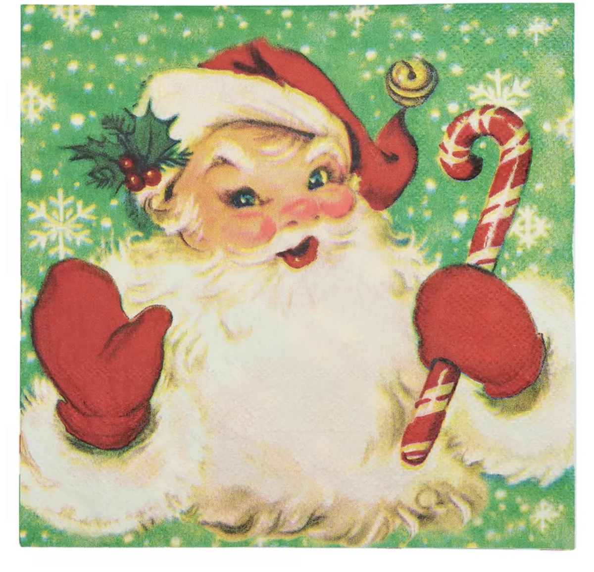Primitives By Kathy Primitives By Kathy Retro Santa Stuffed Paper Napkins 20pk 6.5 — product photo