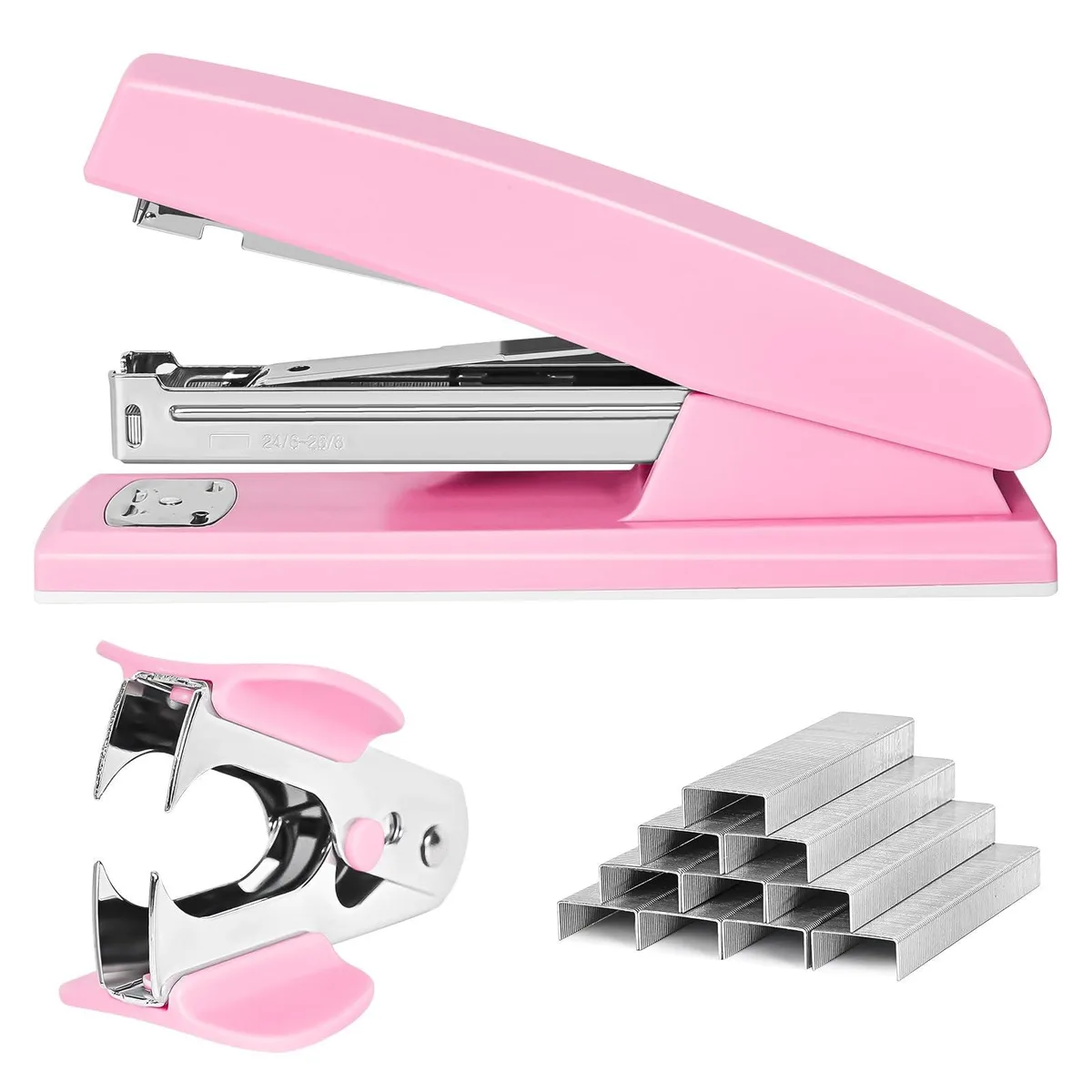  Adams Stapler 25 Sheet Capacity Pink with 1000 Staples and Remover — product photo