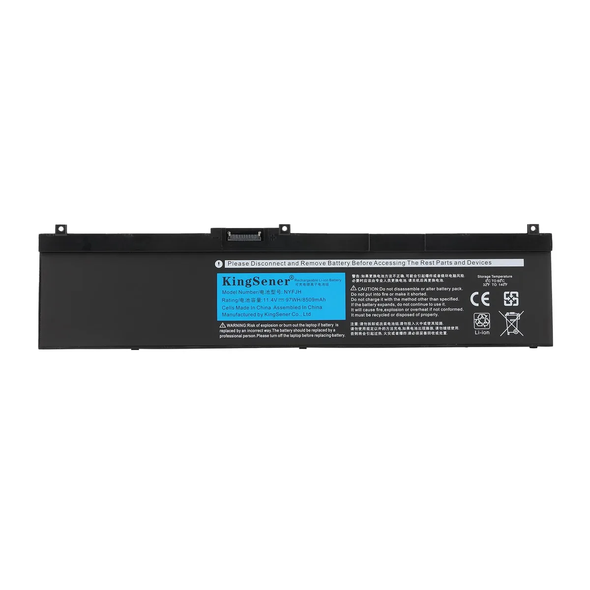 KingSener KingSener NYFJH laptop battery 97WH 11.4V for Dell Precision 7530 7540 7730 7740 — product photo