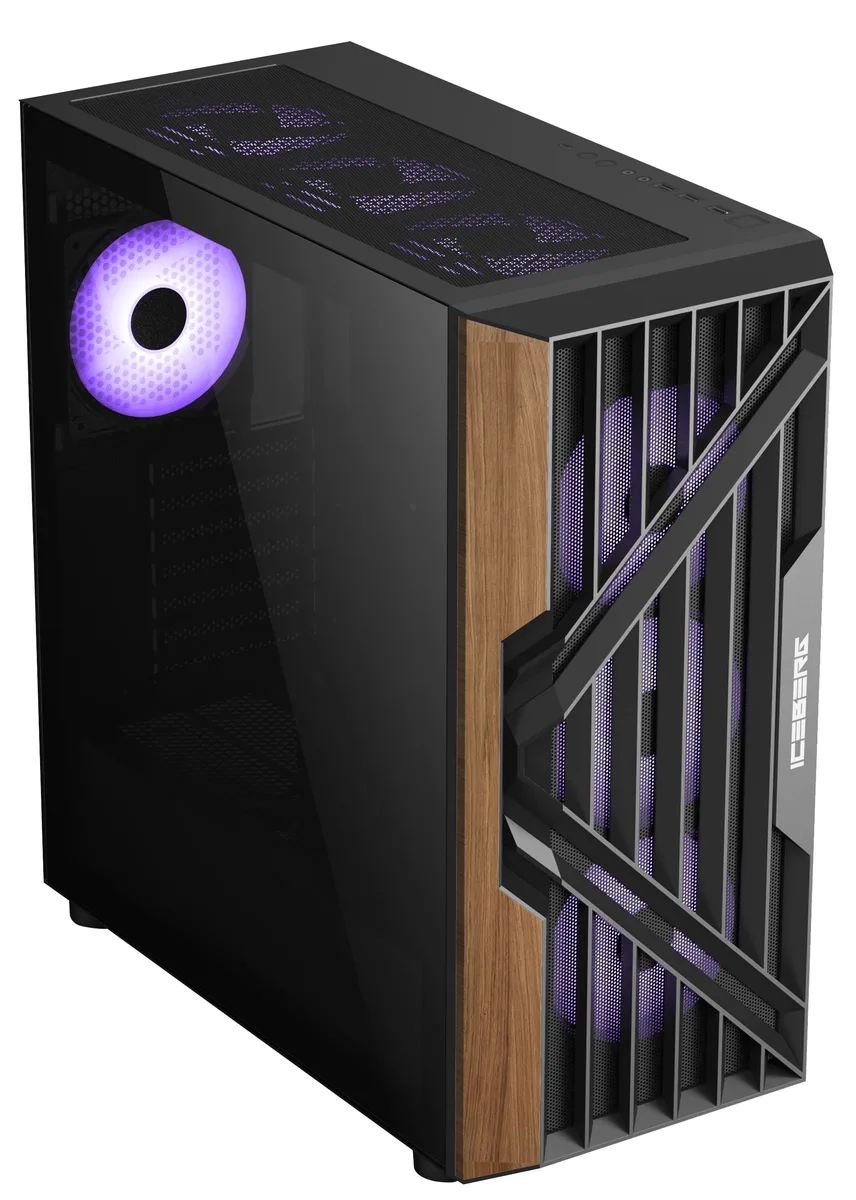 Iceberg Iceberg Wood Vector W 650WX EATX Case Black 650W PSU 7 aRGB Fans — product photo