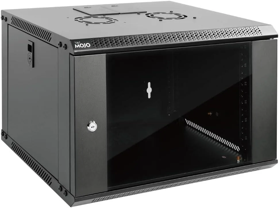 TAURKENAM TAURKENAM 6U Wall Mount Server Rack 17.7in Depth Glass Door — product photo