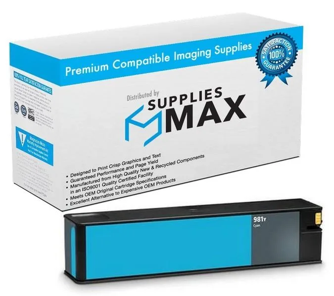 SuppliesMax SuppliesMax HP L0R13A Cyan Extra High Yield Inkjet Cartridge 16000 Pages — product photo