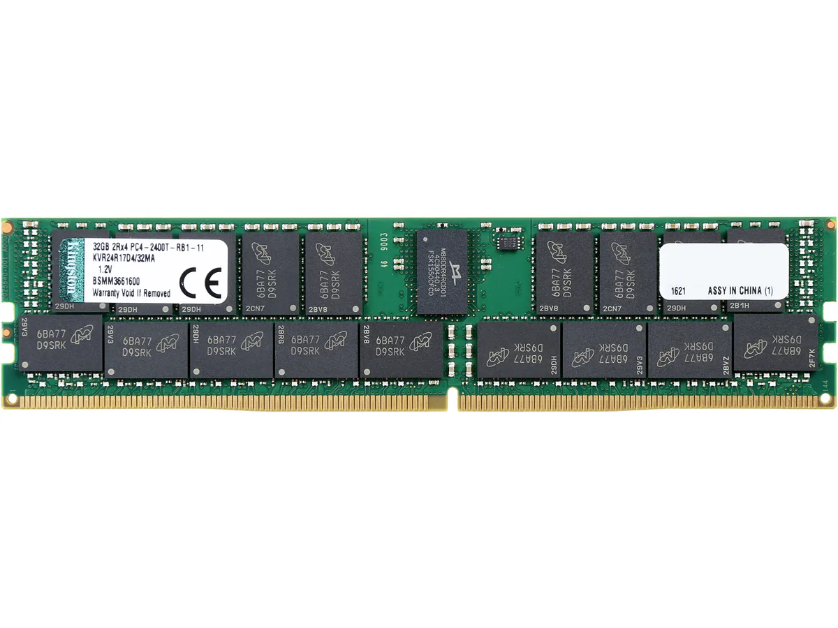 Kingston Technology Corp. Kingston Technology Corp. KVR24R17D4/32MA 32GB DDR4 2400 ECC Reg CL17 2Rx4 server RAM — product photo