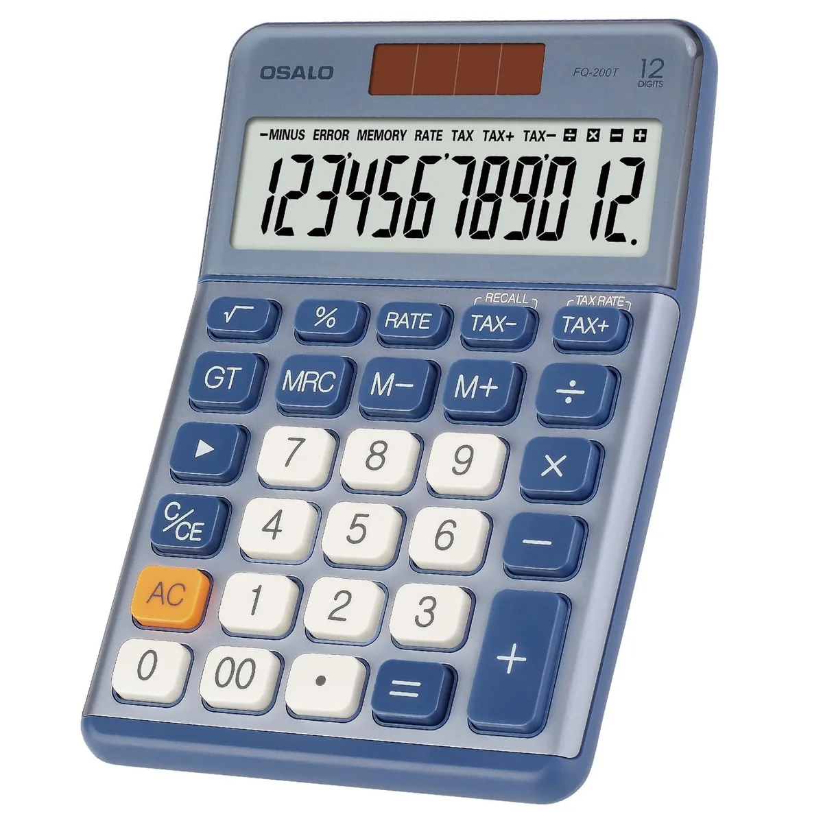 SOEWIOU SOEWIOU 12 Digit Desktop Calculator OS-200T Blue — product photo