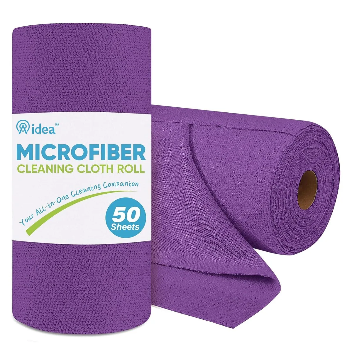  Microfiber Cloth Roll 50PK 11.5x11.5" Purple — product photo