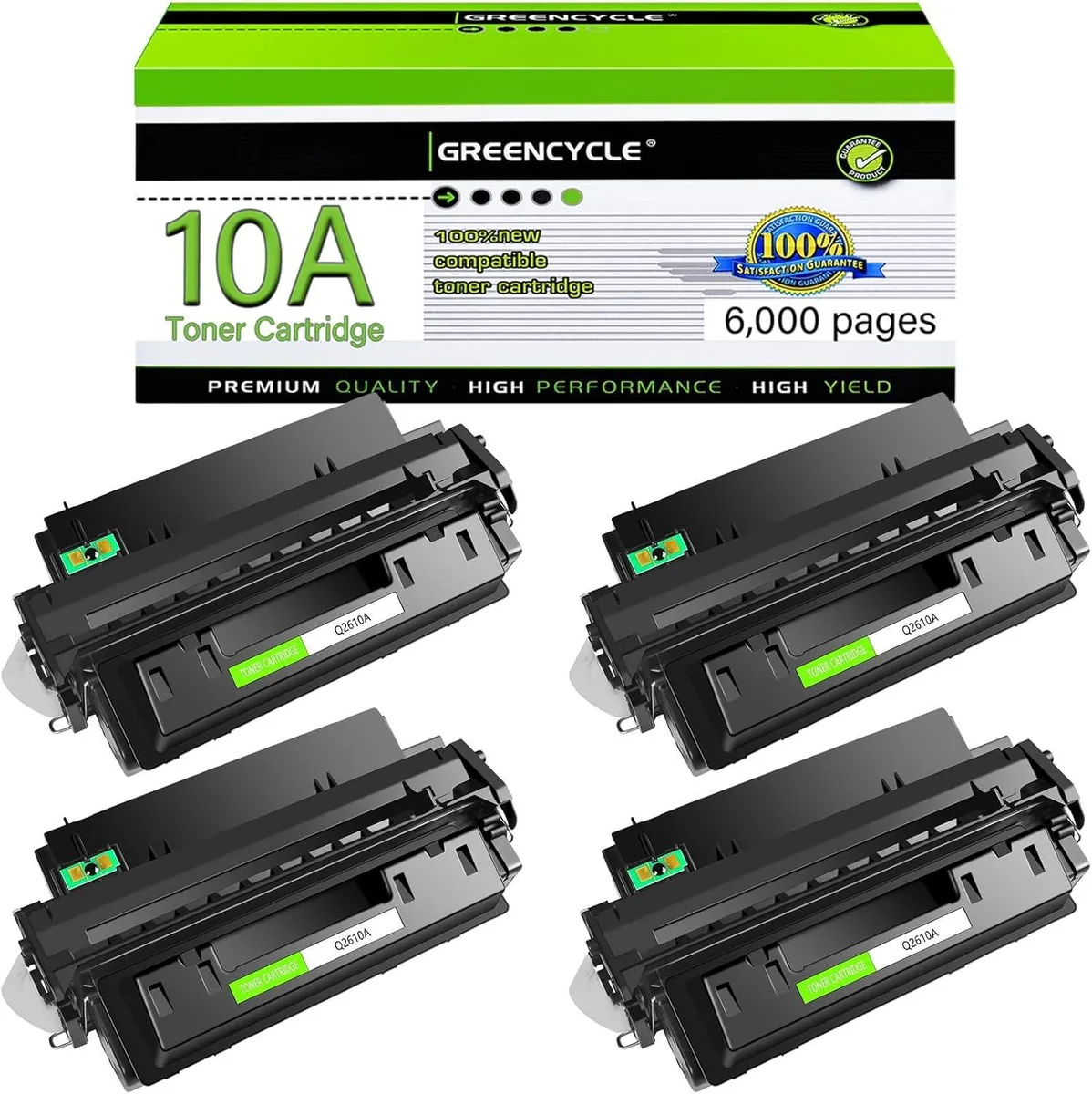 GREENCYCLE GREENCYCLE Q2610A toner cartridge 4-pack black 6000 pages — product photo