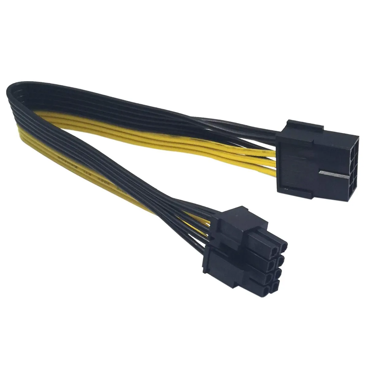 BUCIER BUCIER PCIe 8 Pin Female to 8 Pin (6+2) Male Extension Cable 23cm 2-Pack — product photo