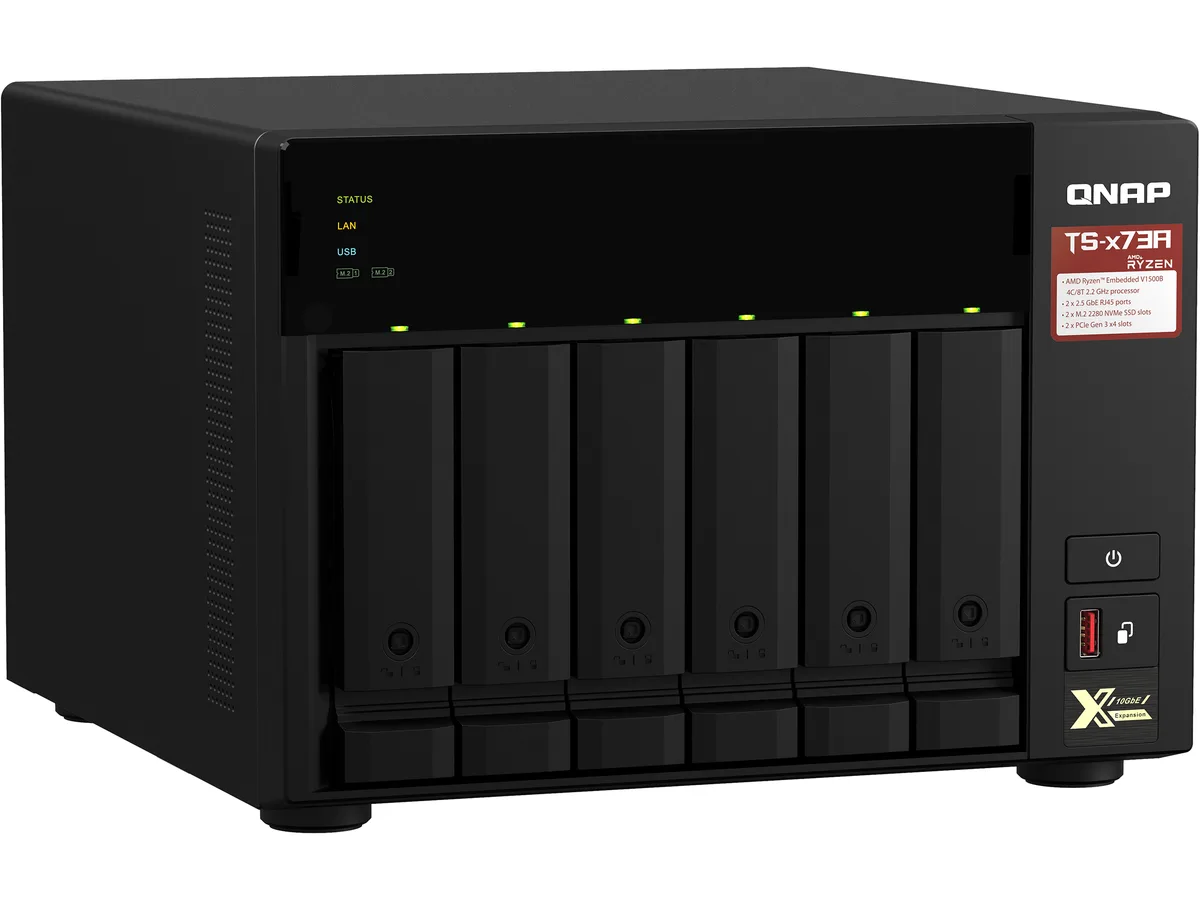 Qnap Qnap TS-673A-8G-US 6-Bay Desktop NAS 8GB DDR4 Ryzen V1500B — product photo