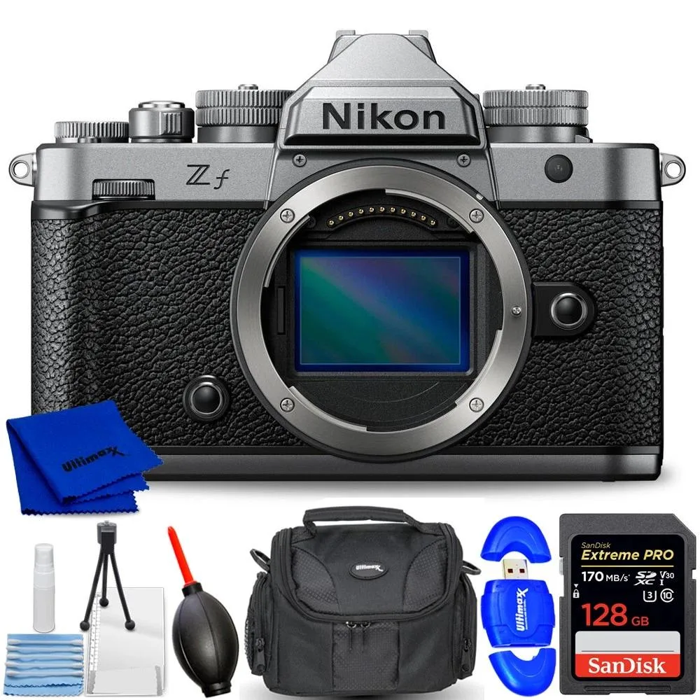 Nikon Global Nikon Zf Silver Body 24.5MP 3.2" 2012 7PC Accessory Bundle — product photo