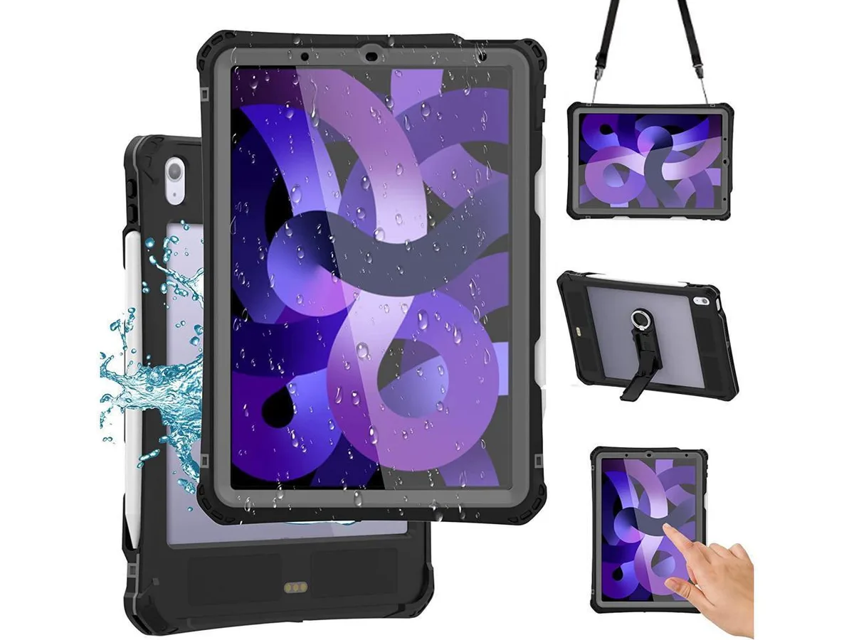 BONAEVER BONAEVER iPad Air 10.9" 2020/2022 Rugged Case with Pencil Holder, Stand, Keyboard Interface — product photo