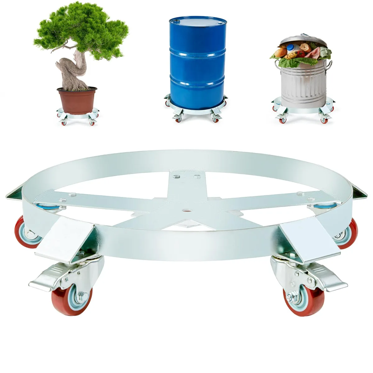 VEVOR VEVOR 55 Gallon Drum Dolly 1250 lbs 5 Swivel Casters — product photo