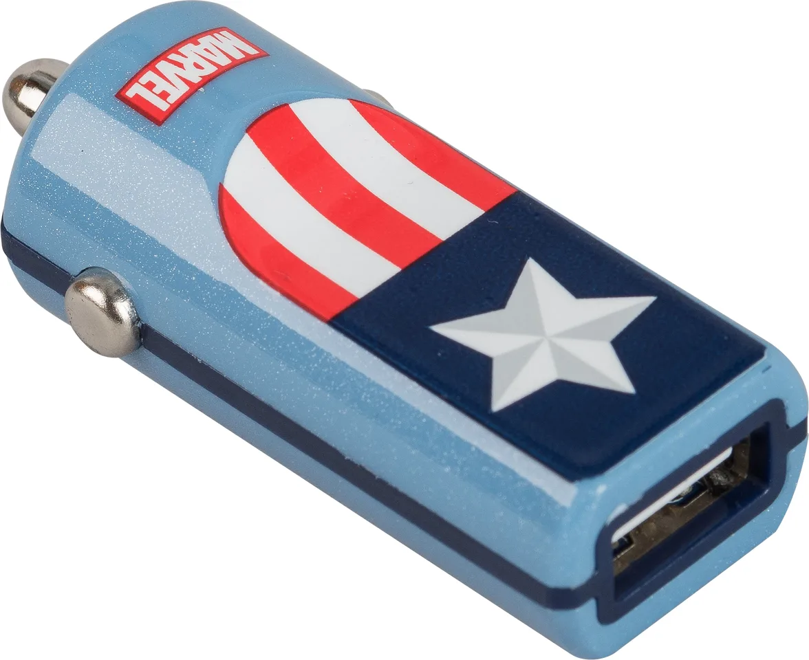 tribe-tech tribe-tech CCR11601 Captain America USB Car Charger 12-24V 5V 2.4A — product photo