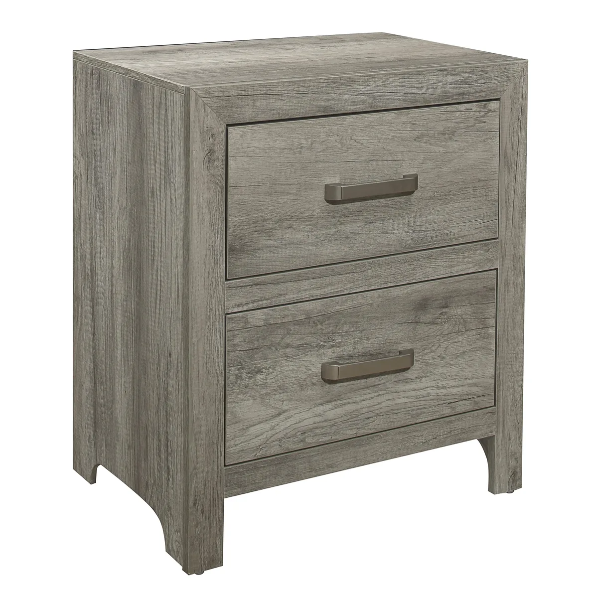 tuphen tuphen Bedroom Set Weathered Gray Nightstand 24" x 16.5" x 27.5"H 2 Drawers — product photo