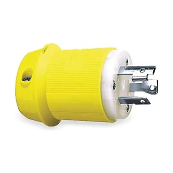 Hubbell Incorporated Hubbell Incorporated HBL26CM21 Locking Plug L6-30P 30A 250V Yellow — product photo