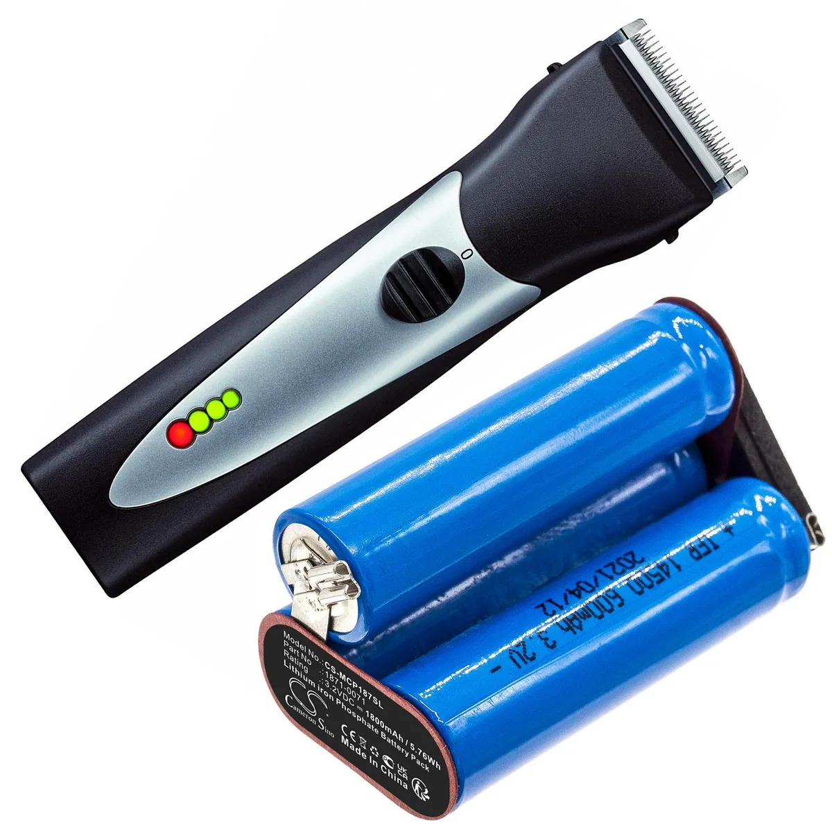 Rectangular replacement battery pack with smooth dark finish