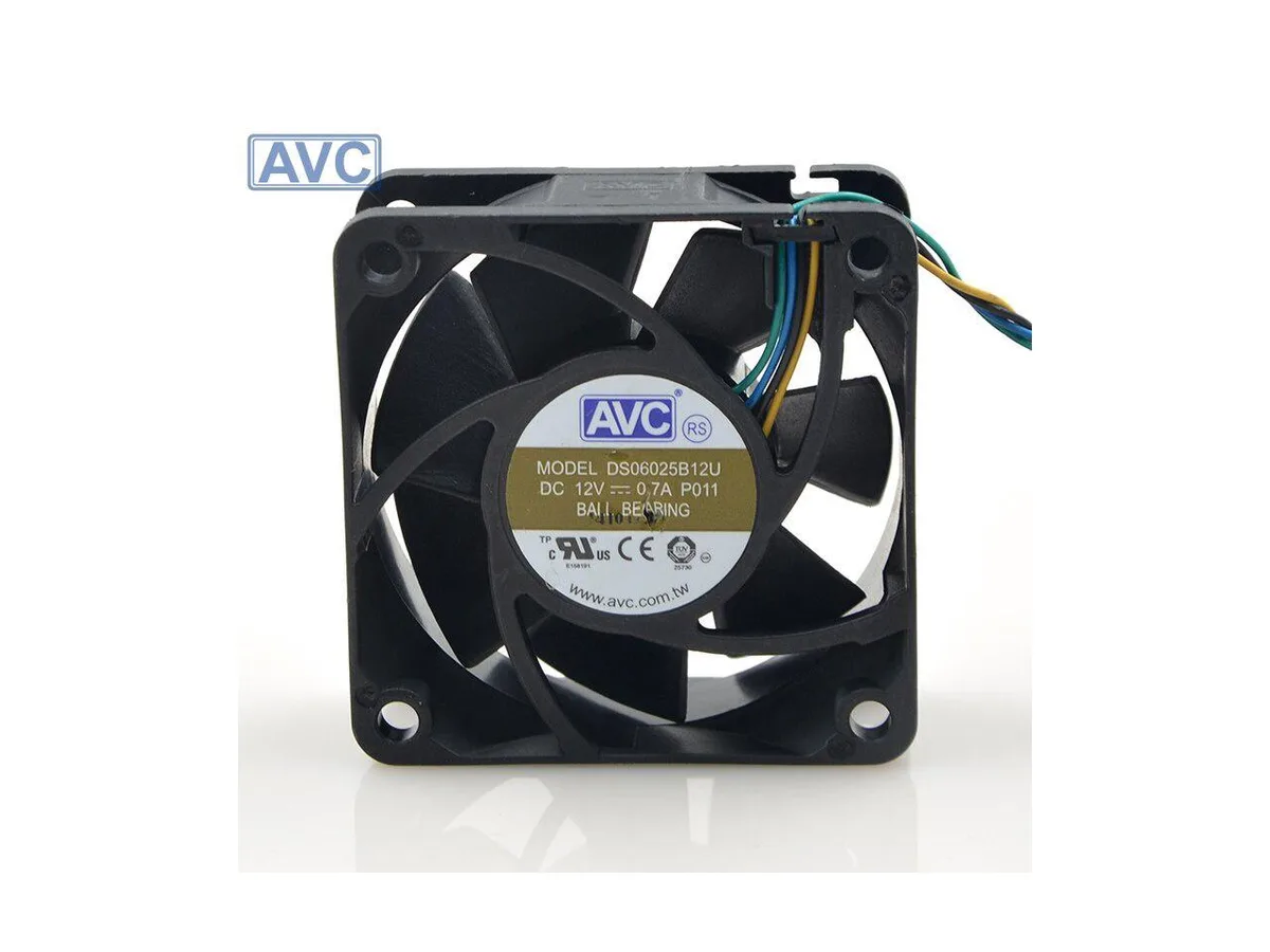 Fans Fans 6025 12V .7A 6cm 4-wire temp control case fan 20pcs — product photo