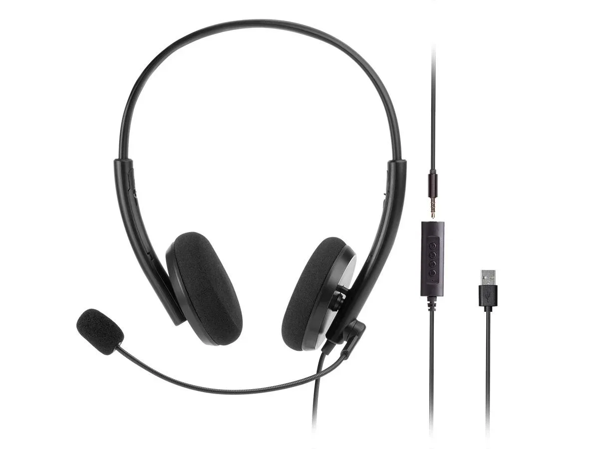 Monoprice Inc. Monoprice Inc. 143017 Wired Headset 3.5mm USB .38 kg — product photo
