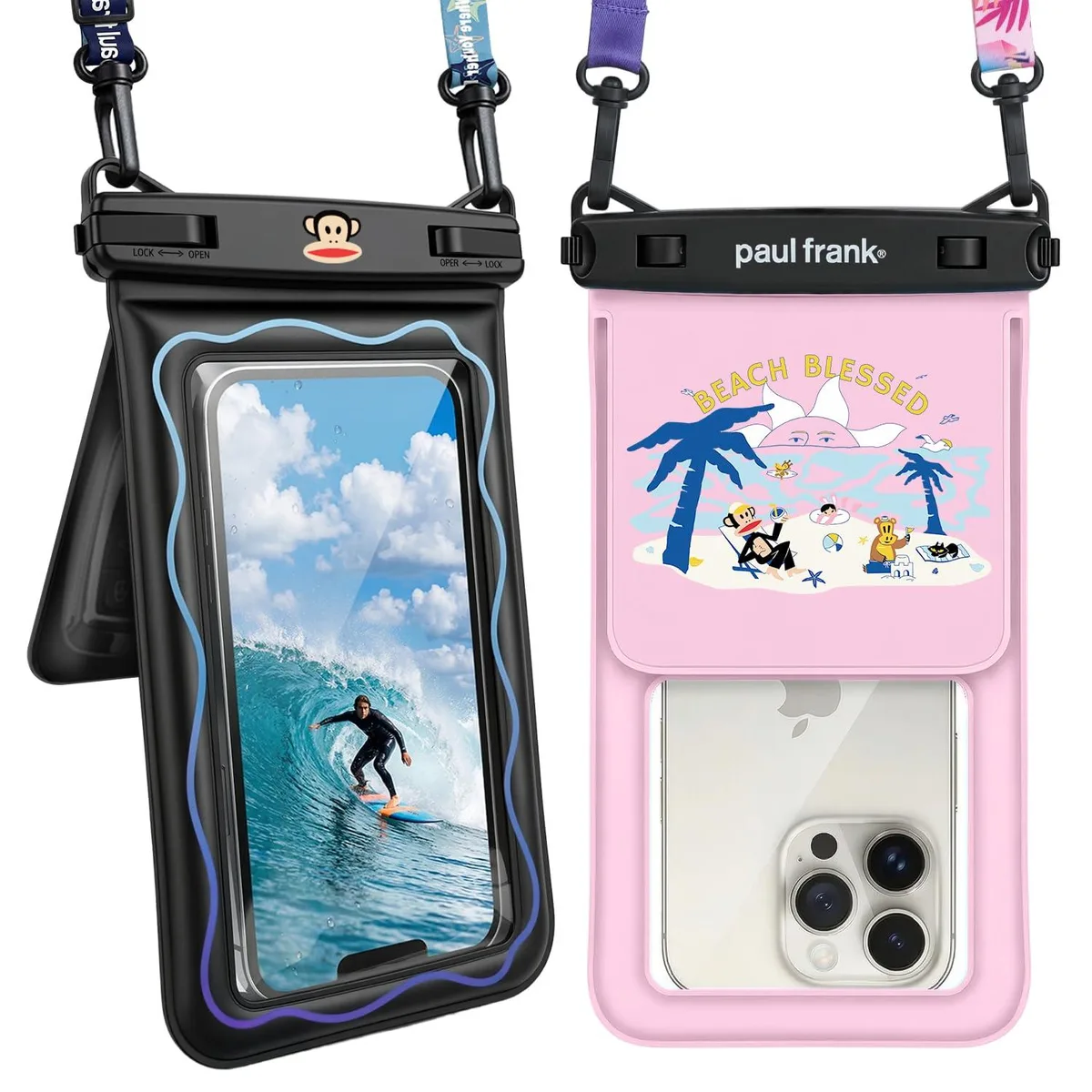 No Sew No Sew 274 Waterproof Phone Case 2 Pack 8.5in IPX8 Floating Double Space with Lanyard — product photo