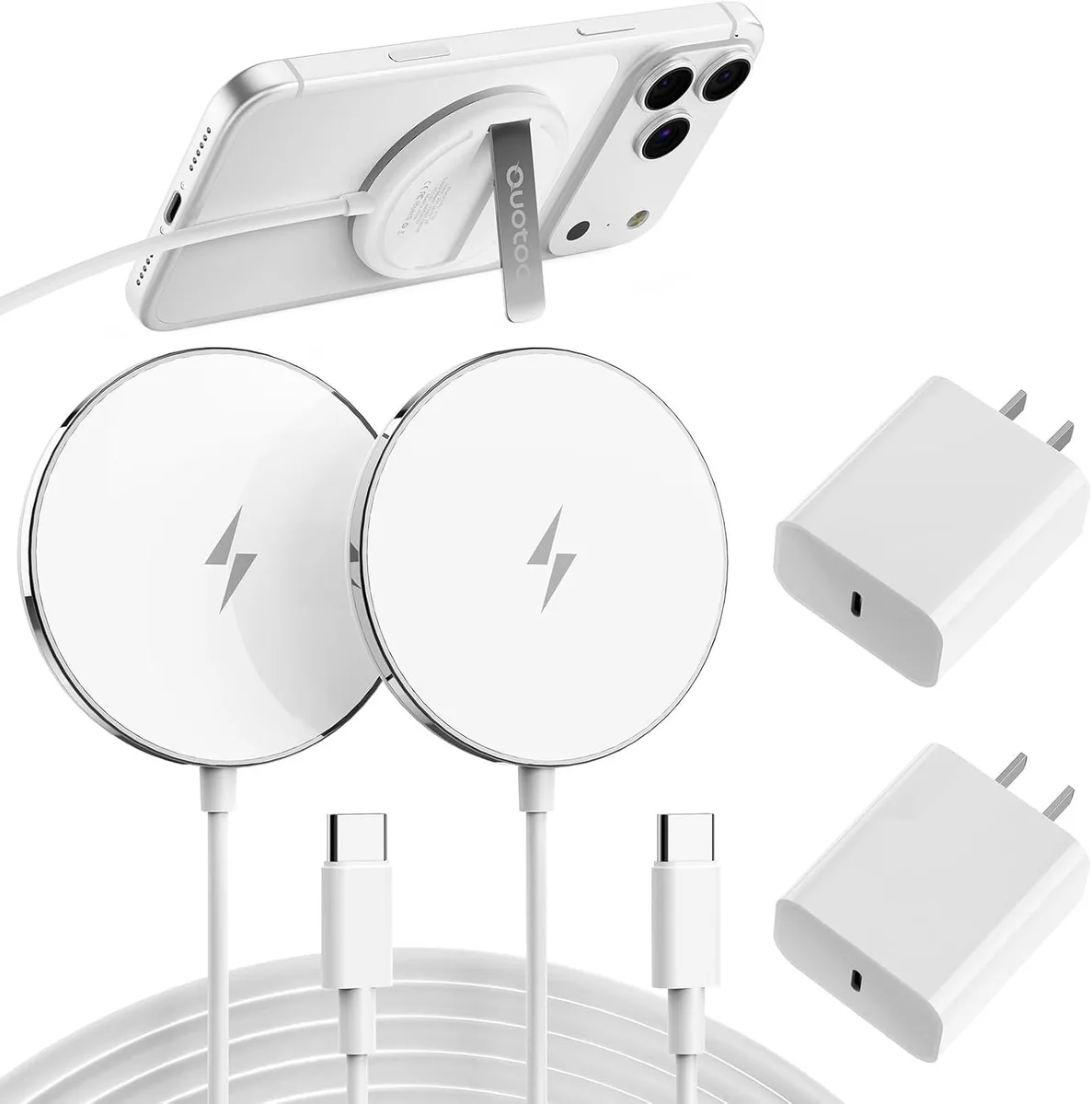 FLEANE FLEANE 2025 2 Pack 15W Mag-Safe Wireless Charger 4FT with 20W Block — product photo