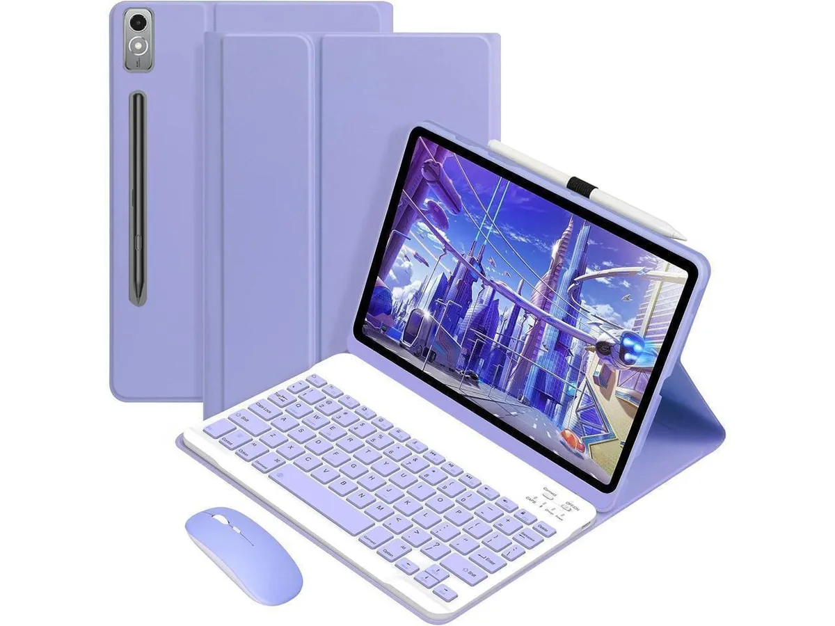 Werleo Werleo Bluetooth Keyboard Case with Mouse for Lenovo Tab P12 12.7 Purple — product photo