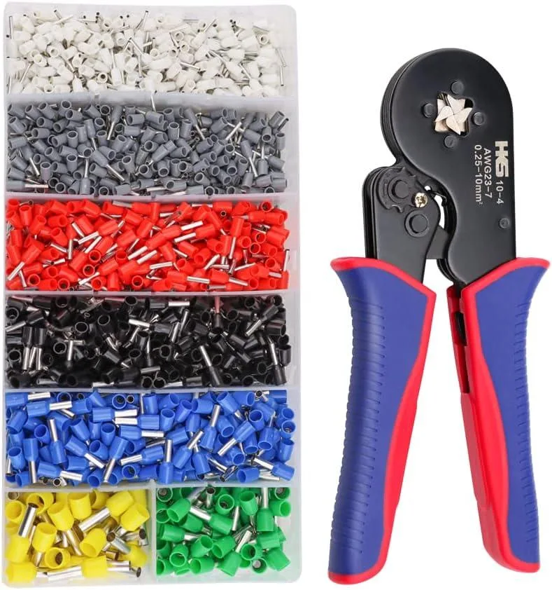 BFKK BFKK Ferrule Crimping Tool Kit Square Crimper AWG 23-7 1900pcs Terminals — product photo