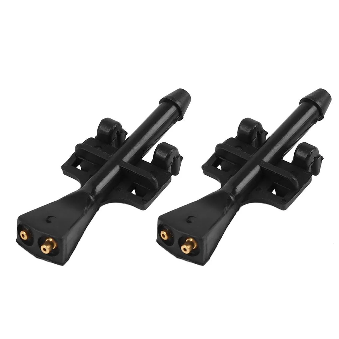 Two black plastic washer nozzles for Vauxhall Meriva A 2003-2010