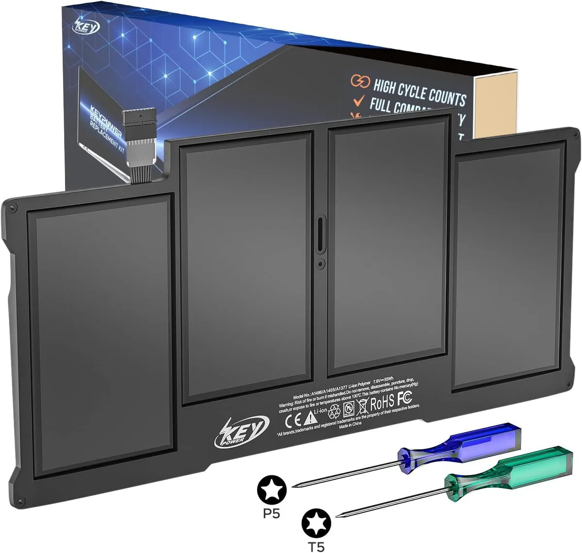 TAURKENAM TAURKENAM A1377 laptop battery 7.6V 55WH 7200mAh 4-cell — product photo