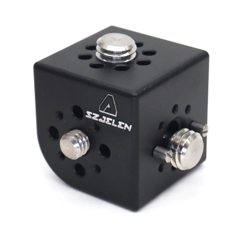 SZJELEN SZJELEN Camera Mount Cube Adapter 4-Sided with 3/8" Locating Holes Black — product photo