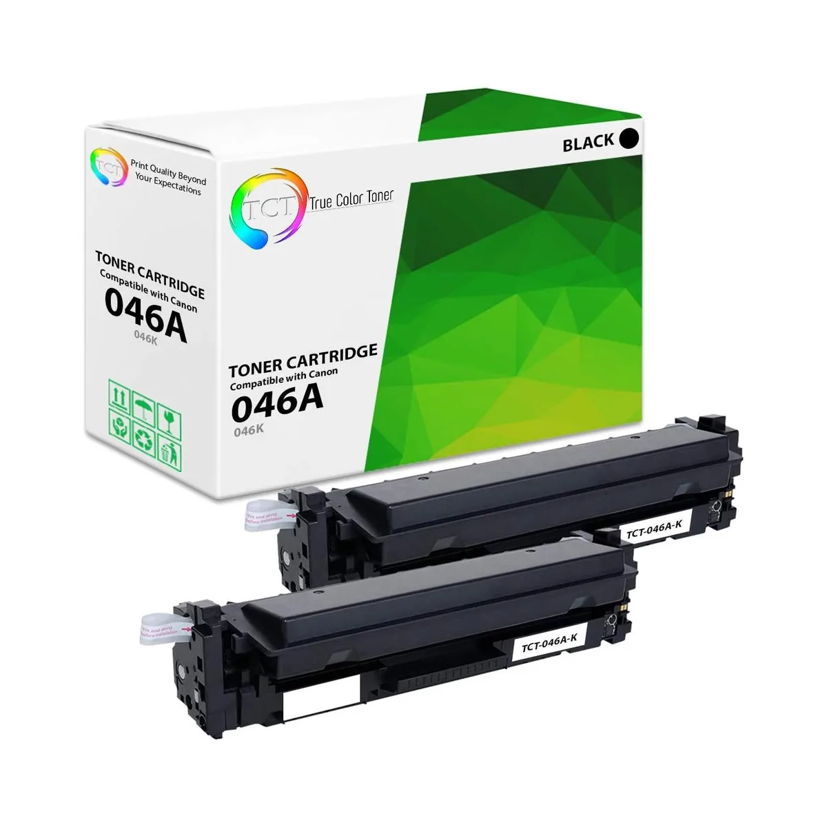 True Color Toner True Color Toner 046K Black Toner Cartridge 2 Pack — product photo