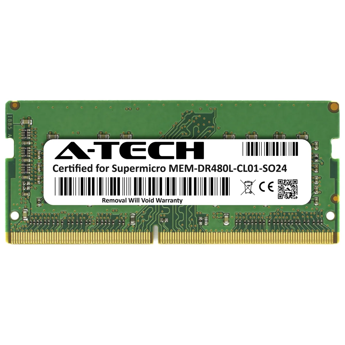 A-Tech A-Tech Supermicro Certified MEM-DR480L-CL01-SO24 8GB DDR4 2400MHz 1Rx8 Non-ECC SODIMM 260-Pin Laptop RAM — product photo
