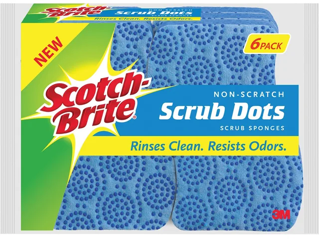 3M 3M 203064CT Scrub Dots Non-Scratch Sponge 24/Carton — product photo