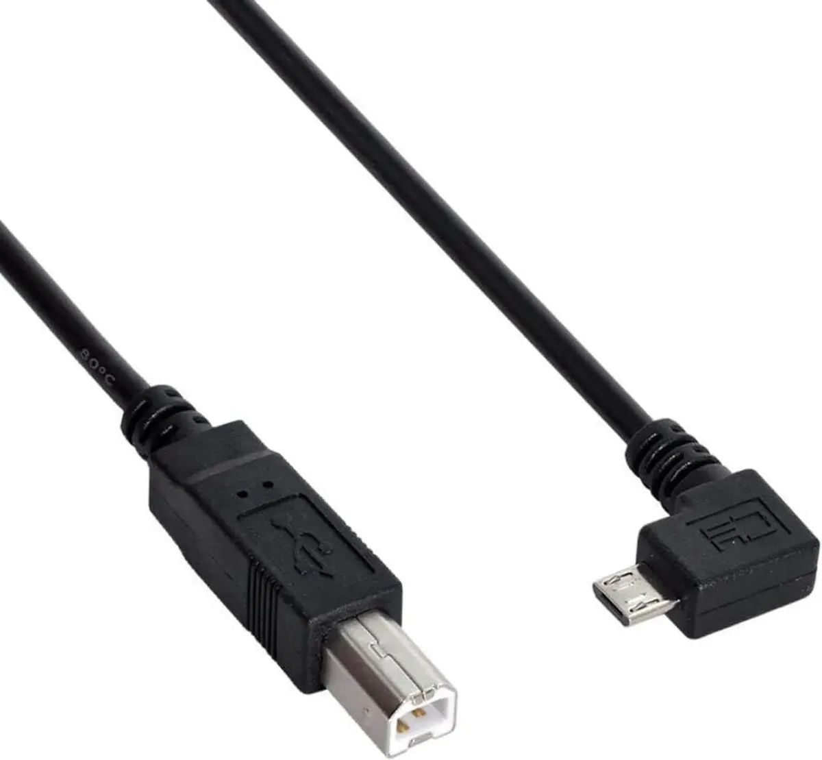 SMUGDESK SMUGDESK 30cm Micro USB OTG 90° Right-Angled to USB Type-B Cable — product photo