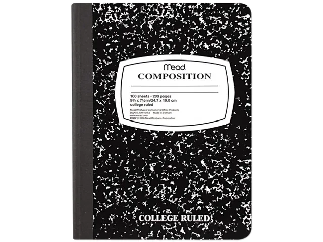 Mead Mead 9910 Black Marble Composition Book 100 Sheets — product photo