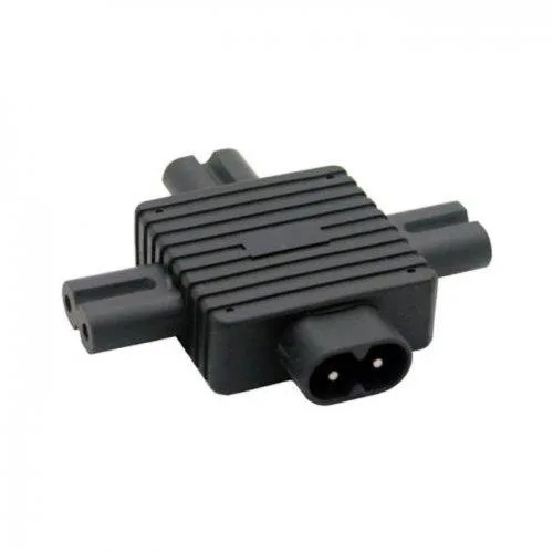 LORDWORLD LORDWORLD IEC 320 C8 Male to 3x C7 Female Splitter — product photo