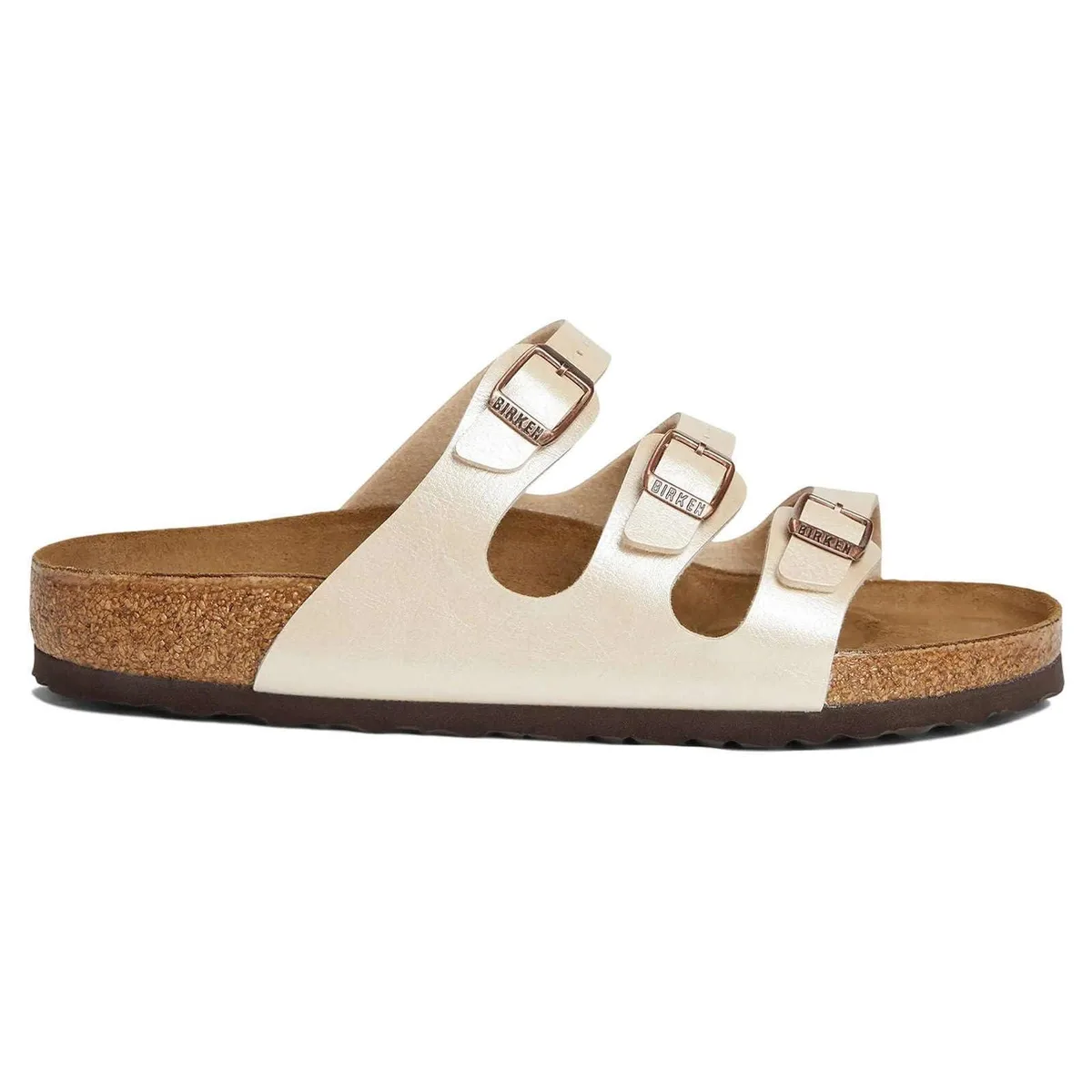 BIRKENSTOCK BIRKENSTOCK Florida Birko-Flor Graceful Pearl White Sandals 3.95 — product photo