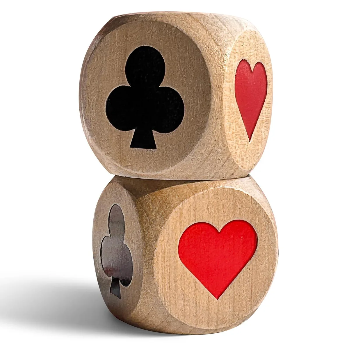  Worry Free Gadgets WOODEN006 Euchre Trump Marker Dice 2pcs game — product photo