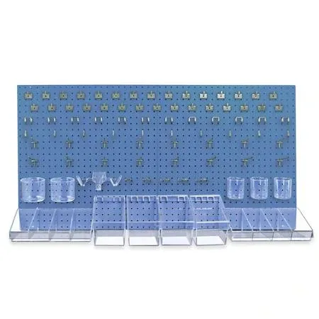 Azar Displays Azar Displays 900988-BLU 125-piece pegboard kit, two 24×24 panels, blue — product photo
