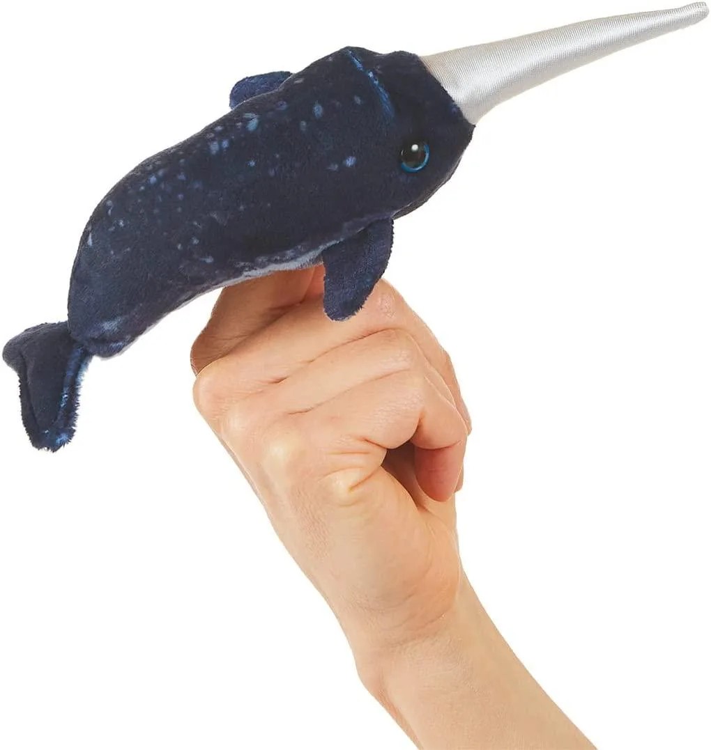Folkmanis Puppets Folkmanis Puppets Mini Narwhal Finger Puppet — product photo