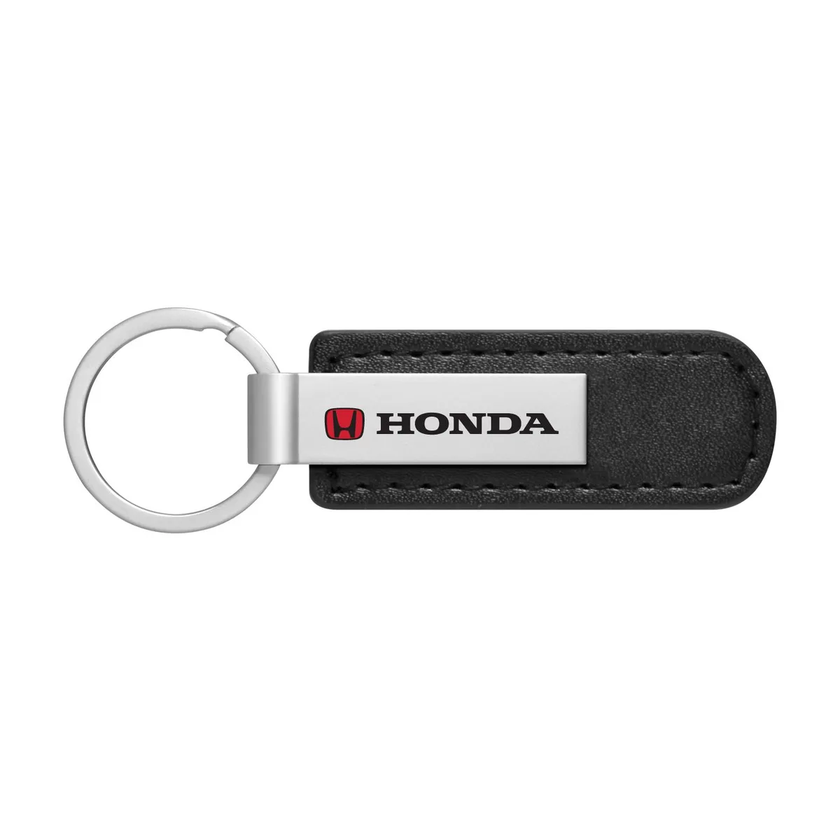 iPick Image, LLC iPick Image, LLC Honda Logo Red Silver Metal Key Chain Black PU Leather 30 Days — product photo