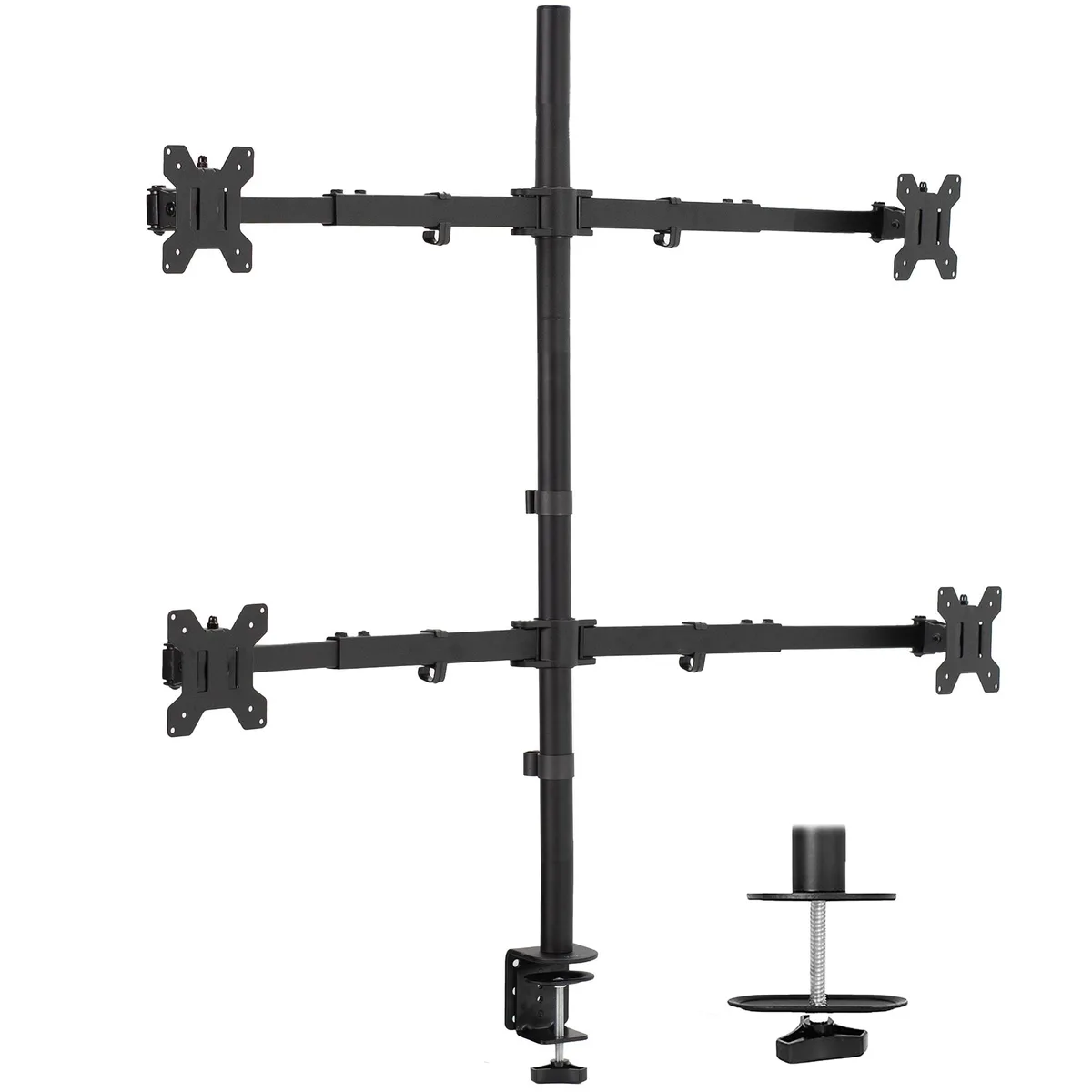 VIVO VIVO Telescoping Quad Monitor Stand 27 to 38 in 17.6 lbs VESA 75 100 — product photo