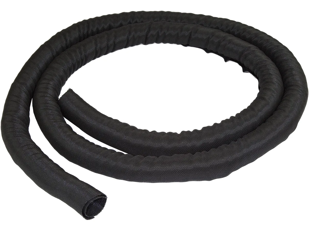 STARTECH STARTECH WKSTNCM2 15 ft 4.6 m cable management sleeve trimmable fabric 25-38 mm expandable black — product photo