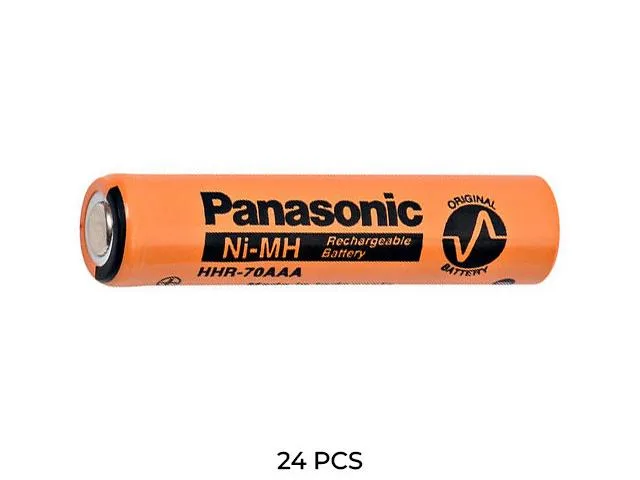 Panasonic Panasonic HHR-70AAA AAA NiMH 700 mAh 1.2 V Flat Top 24-pack — product photo