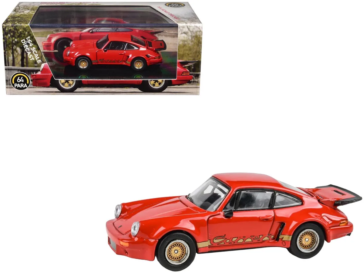 Paragon Paragon Porsche 911 Carrera RSR 3.0 Guards Red Gold Stripes 1/64 Diecast hobby collectible — product photo