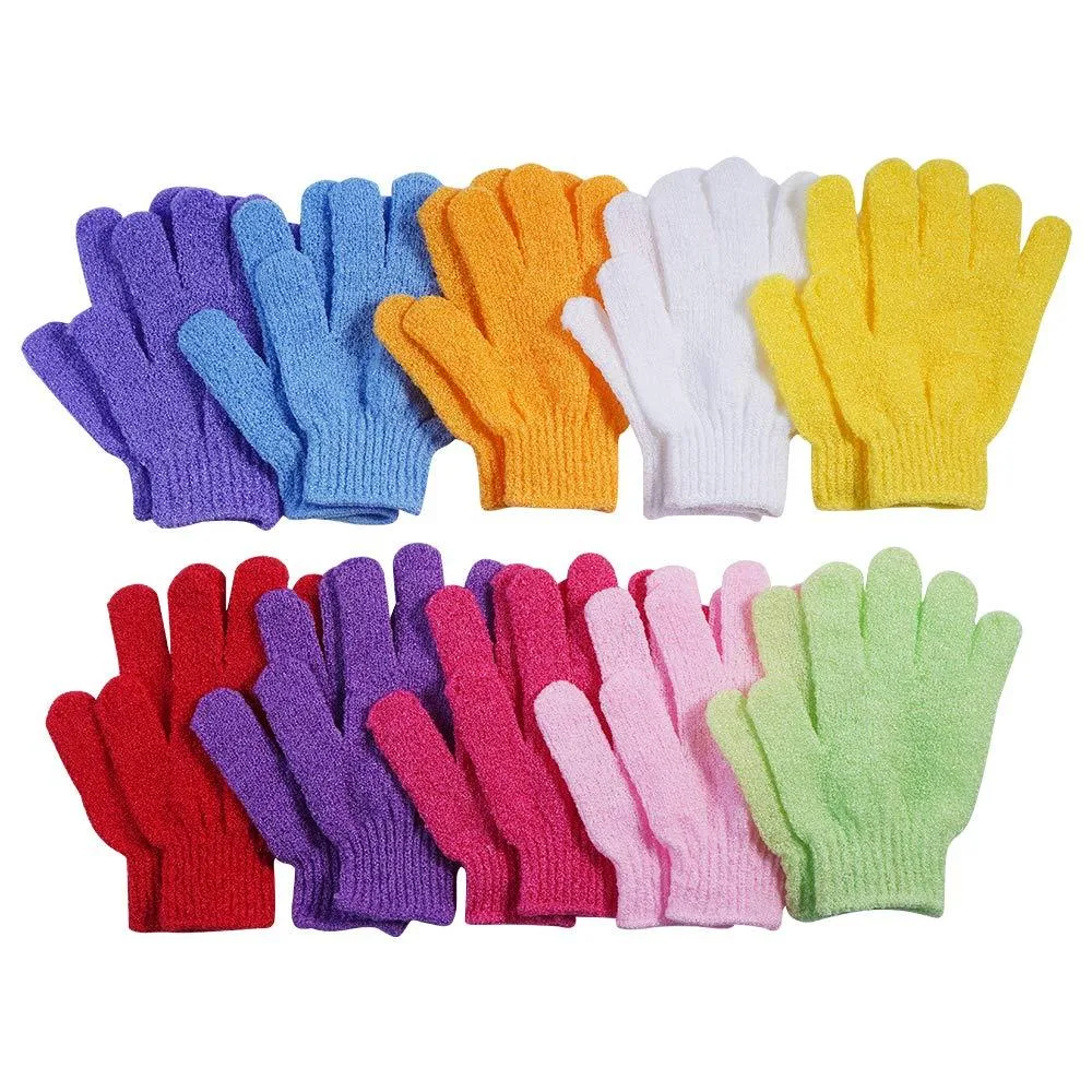  CVNDKN bath68909023432 10 Pairs Exfoliating Gloves 20 Pcs 10 Colors — product photo