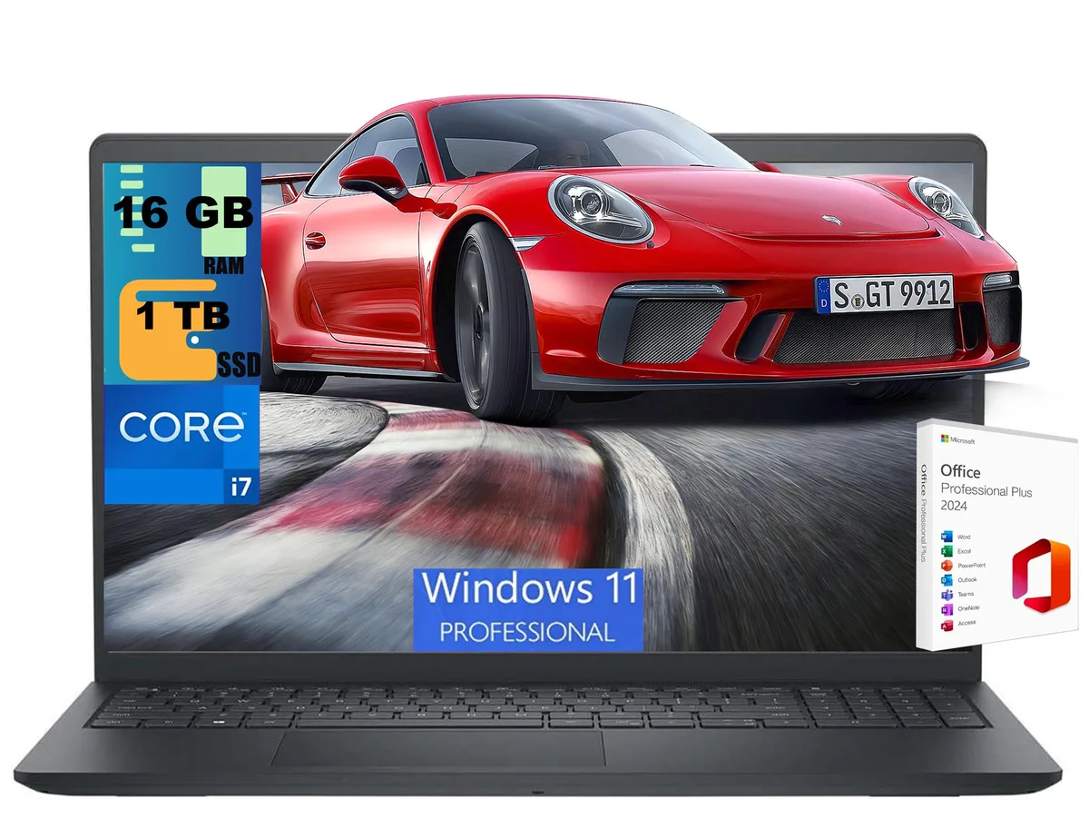 DELL DELL Inspiron 15 laptop i7-1355U 10-core 16GB 1TB PCIe SSD 15.6" FHD touchscreen Windows 11 Pro — product photo