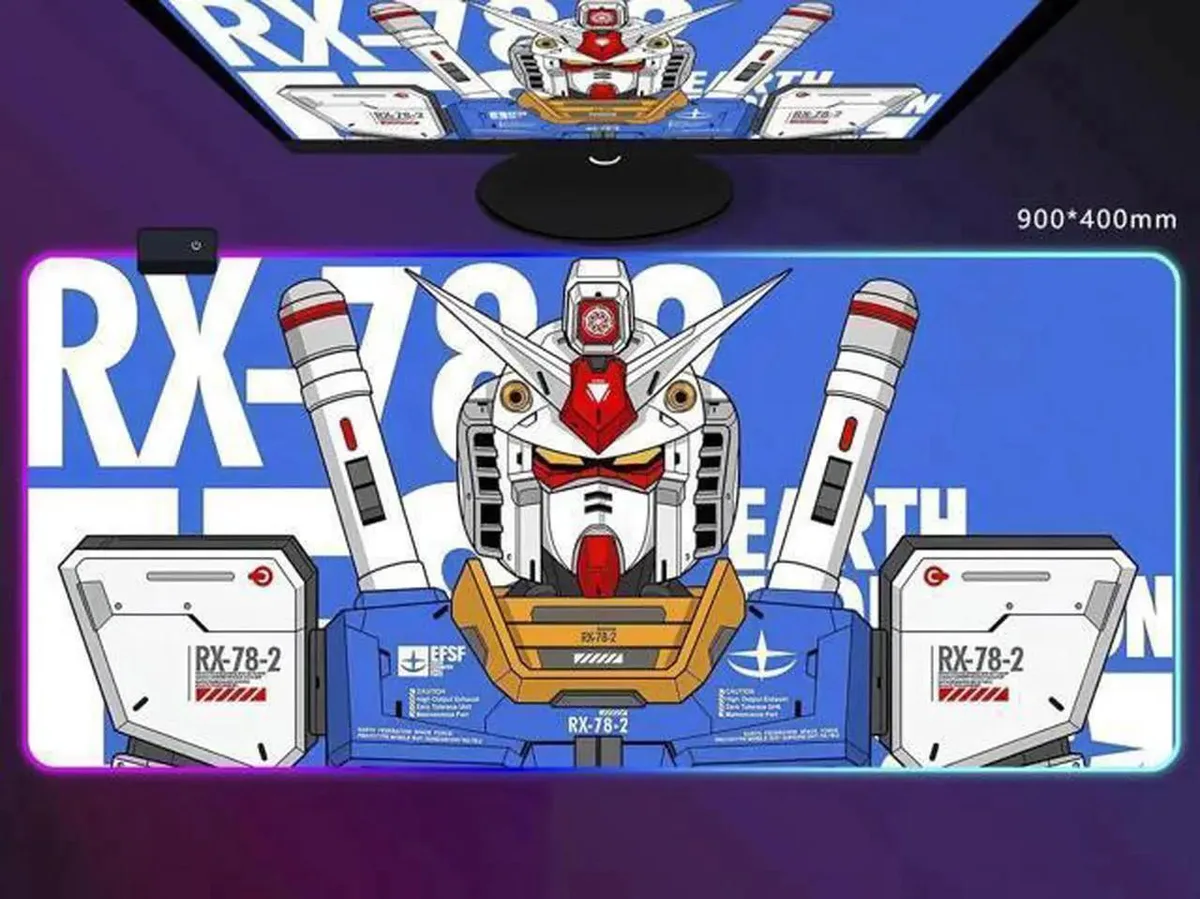 SMUGDESK SMUGDESK Gaming Mouse Pad Gundam RX782 RGB 900×400mm — product photo