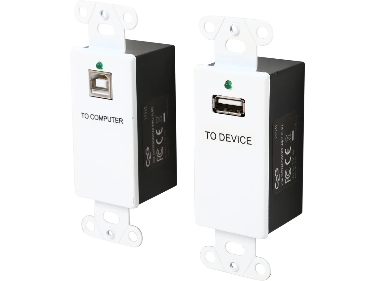 Cables To Go Cables To Go 29342 USB 1.1 Over Cat5 Superbooster Extender Wall Plate Kit gender changer — product photo