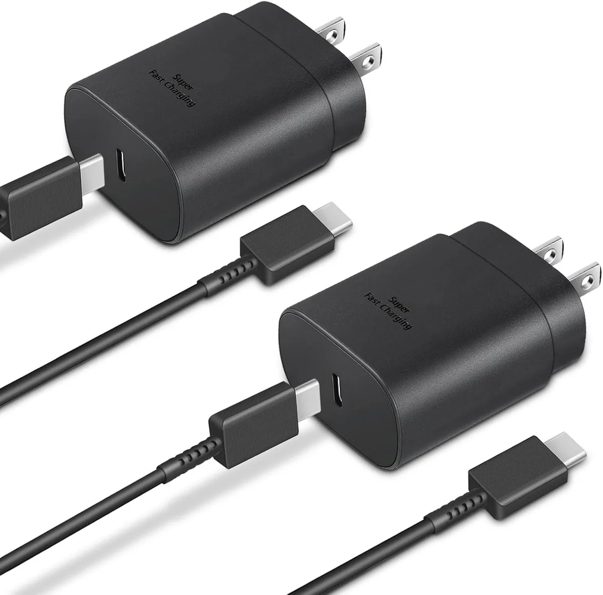 Elestur Elestur 25W USB-C charger 2-pack with 6ft cable, black — product photo