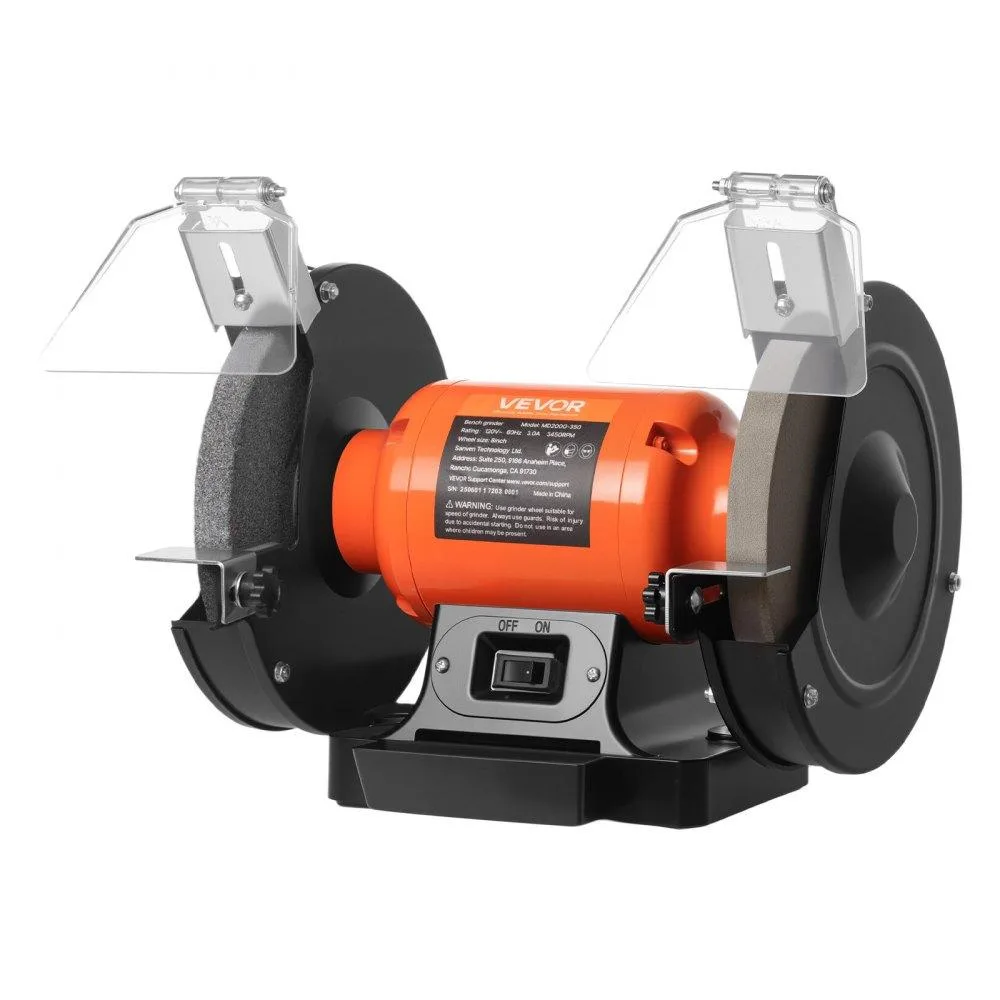 VEVOR VEVOR 8-inch Bench Grinder 350W 3450RPM 36/60-Grit Orange Black — product photo